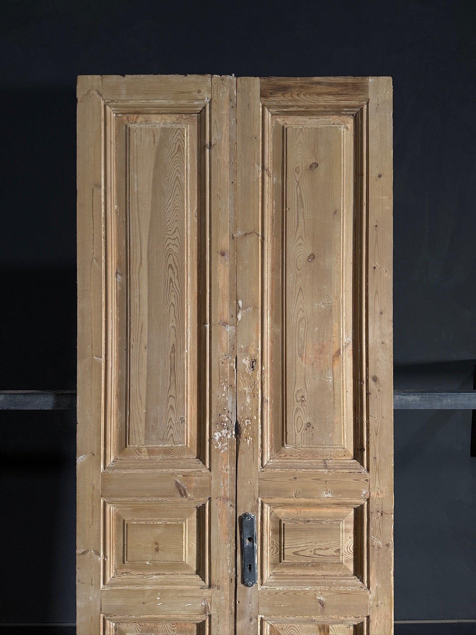 Antique 3 Panel Solid Double Doors - 36.75x97.5 - N597