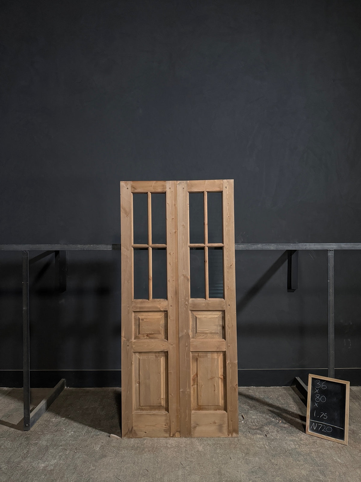 Handcrafted Glass 2 Lite French Doors - 36x80 - N720