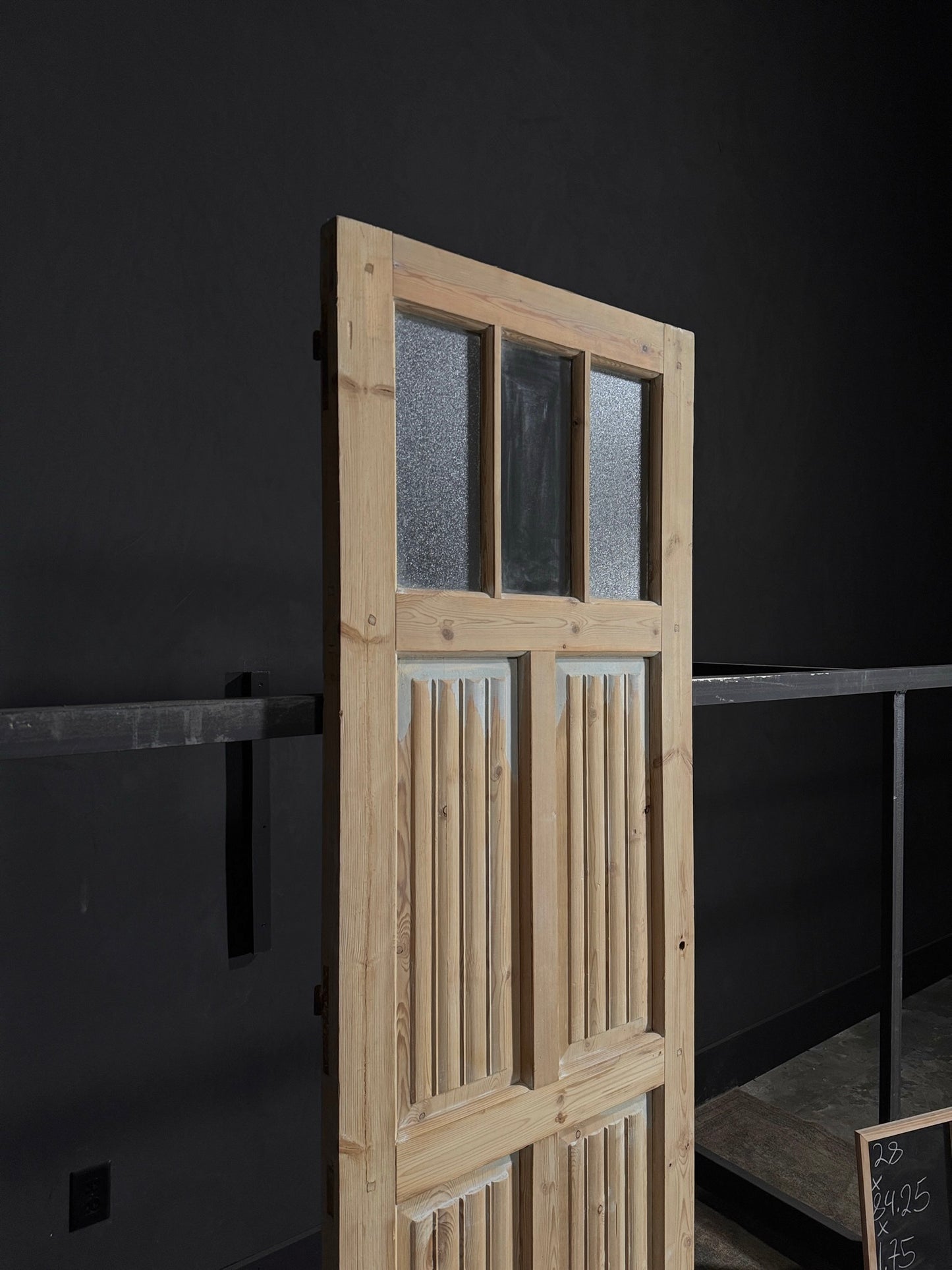 Antique Fluted 3 Lite Single Door - 28x84.25 - N51
