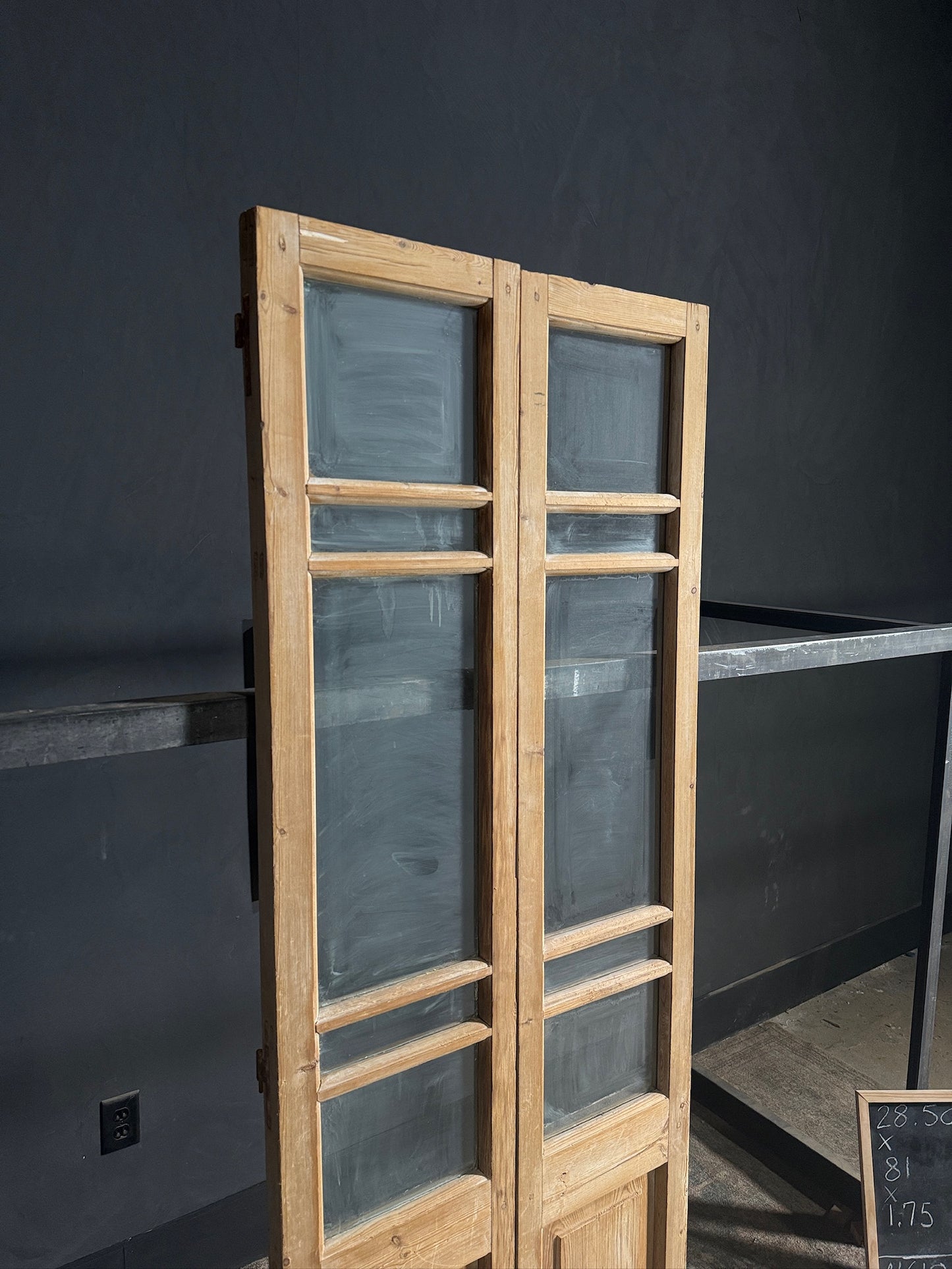 Antique Glass 4 Lite French Doors - 28.5x81 - N610
