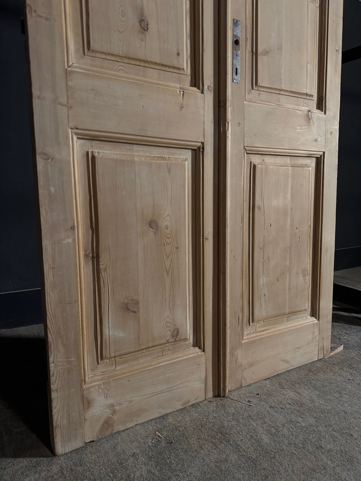 Antique 2 Panel Solid Double Doors - 43.5x84 - N529