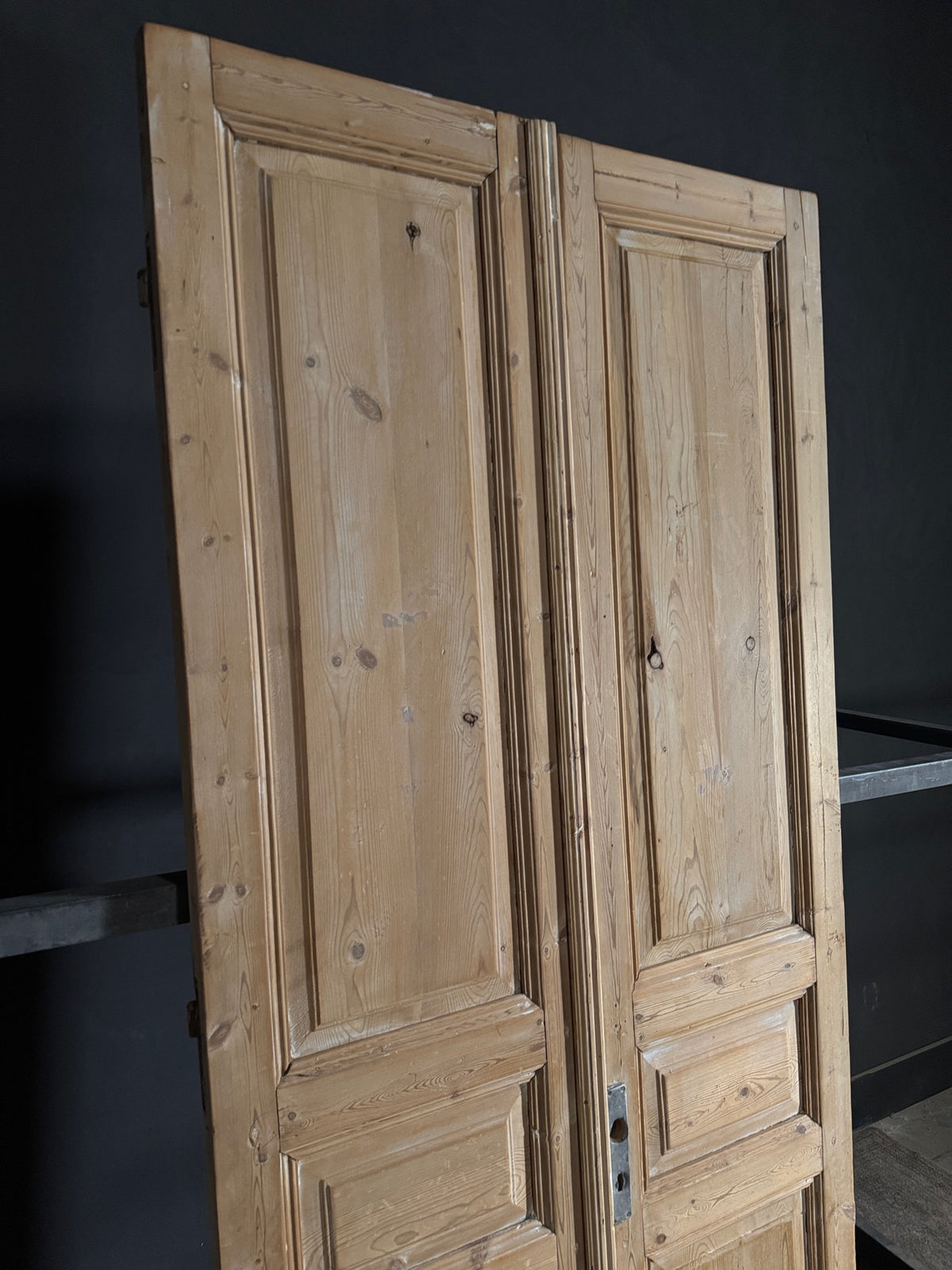 Antique 3 Panel Solid Double Doors - 43.5x99.5 - N531