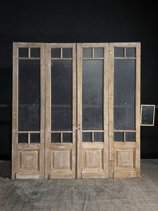 Antique Obscured Glass Bi-Fold Doors - 111x105 - N84