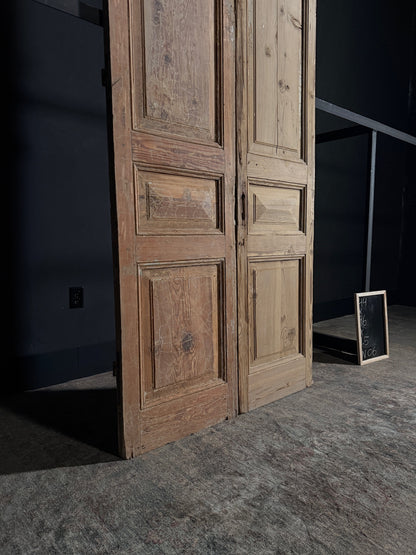 Antique Iron 3 Panel Double Doors - 44x96 - N06