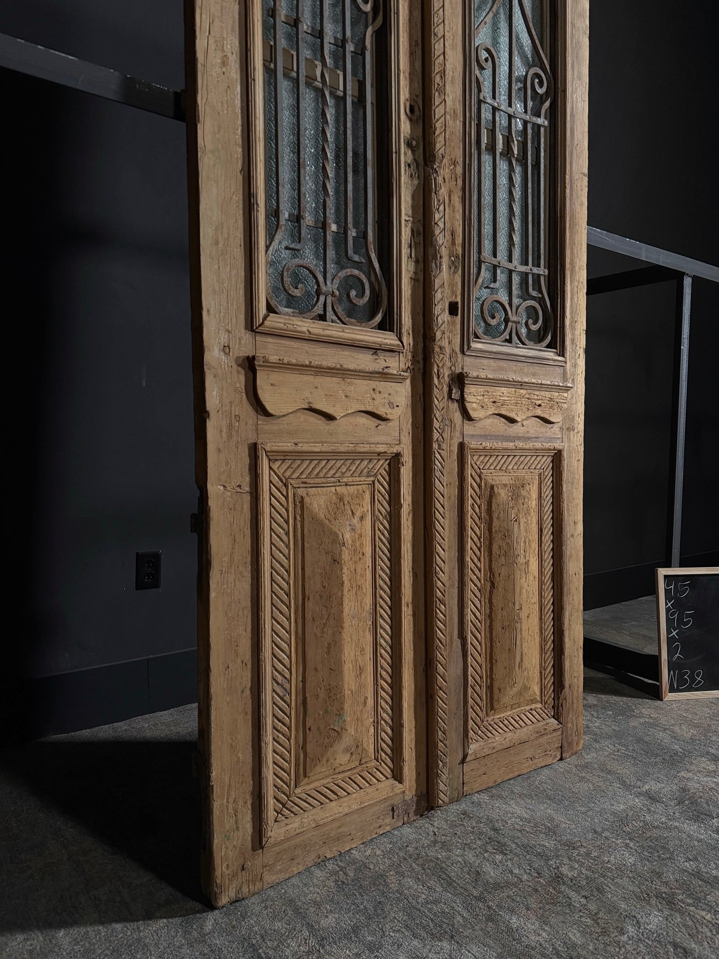 Antique Iron French Doors - 43x95 - N38