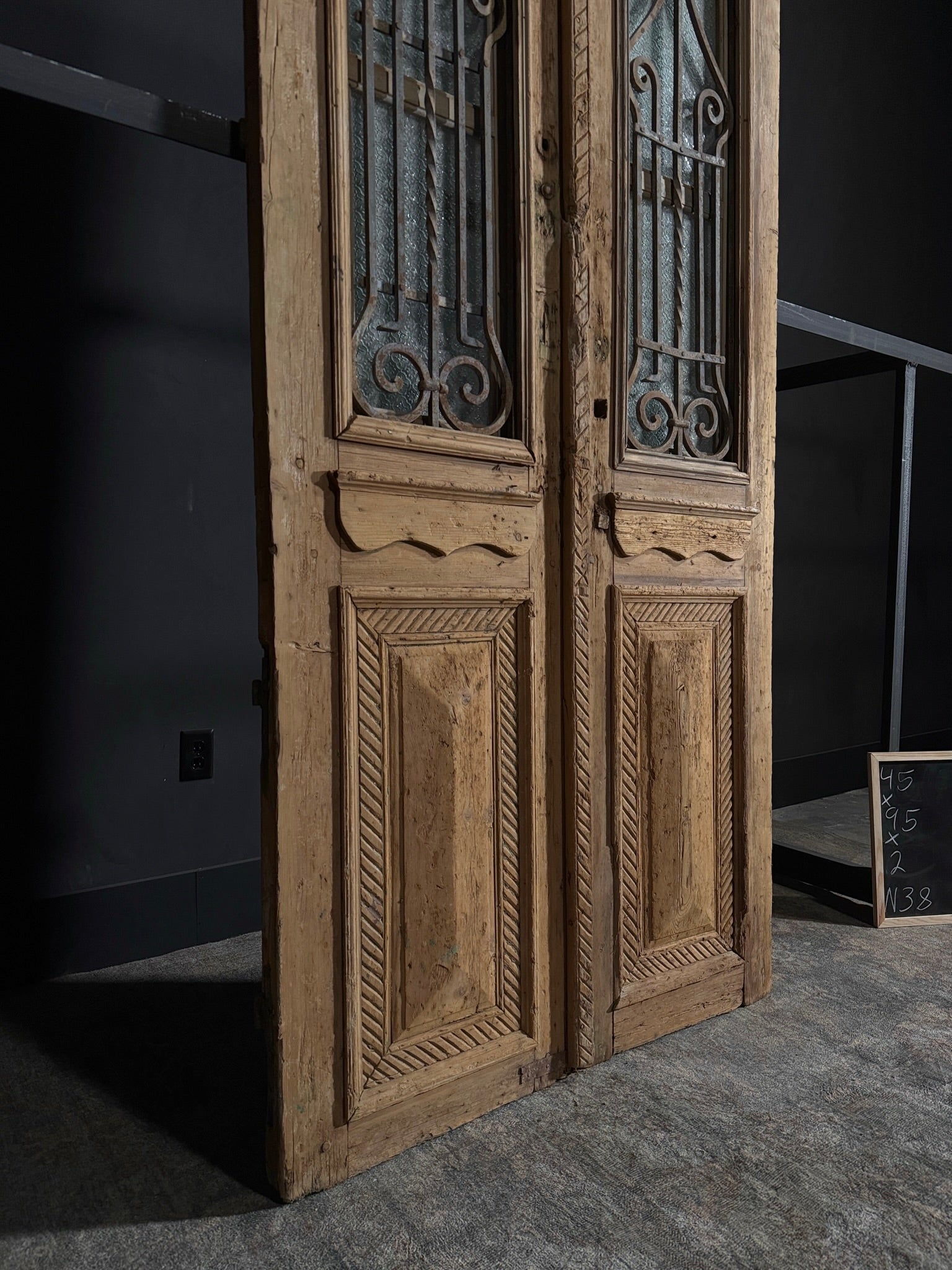 Antique Iron French Doors - 43x95 - N38