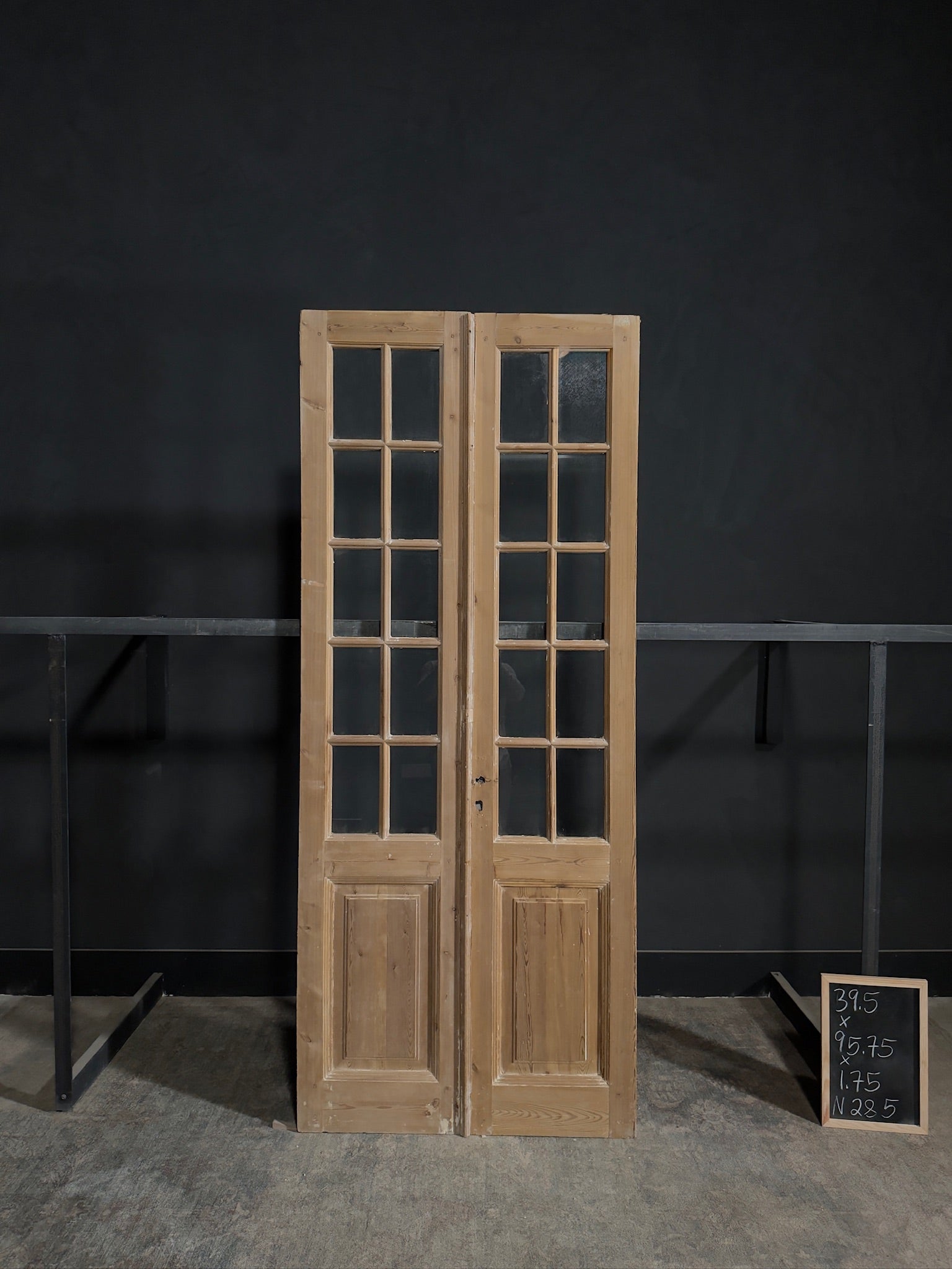 Antique Glass 10 Lite French Doors - 39.5x95.75 - N285