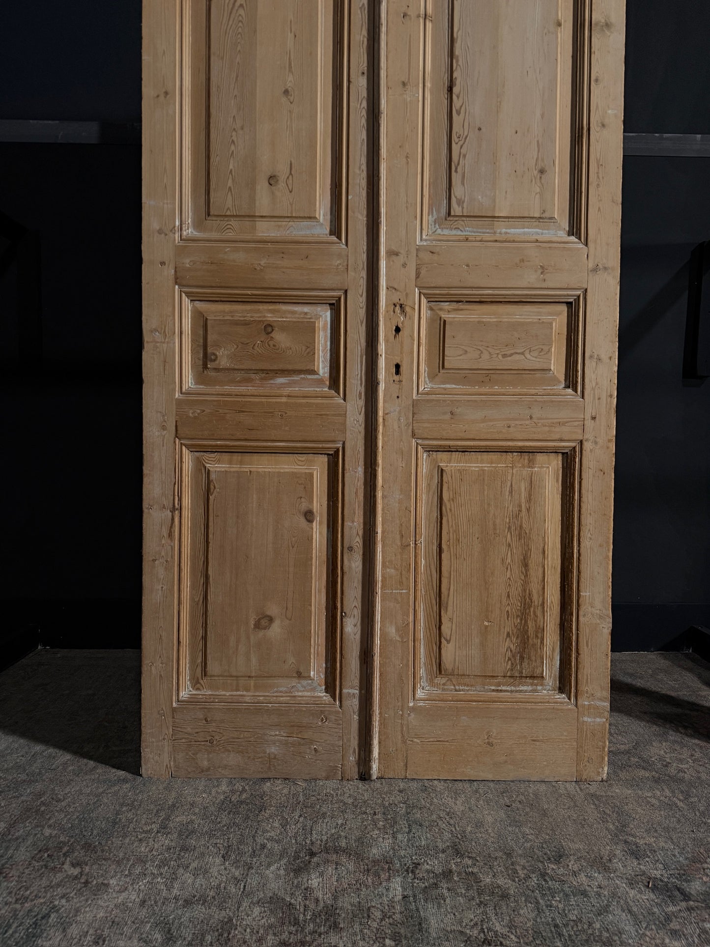 Antique Iron 3 Panel Double Doors - 50x95 - N07