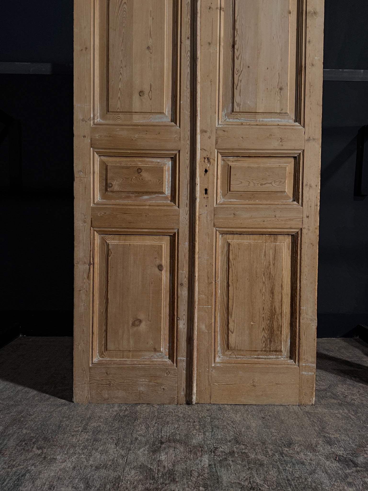 Antique Iron 3 Panel Double Doors - 50x95 - N07