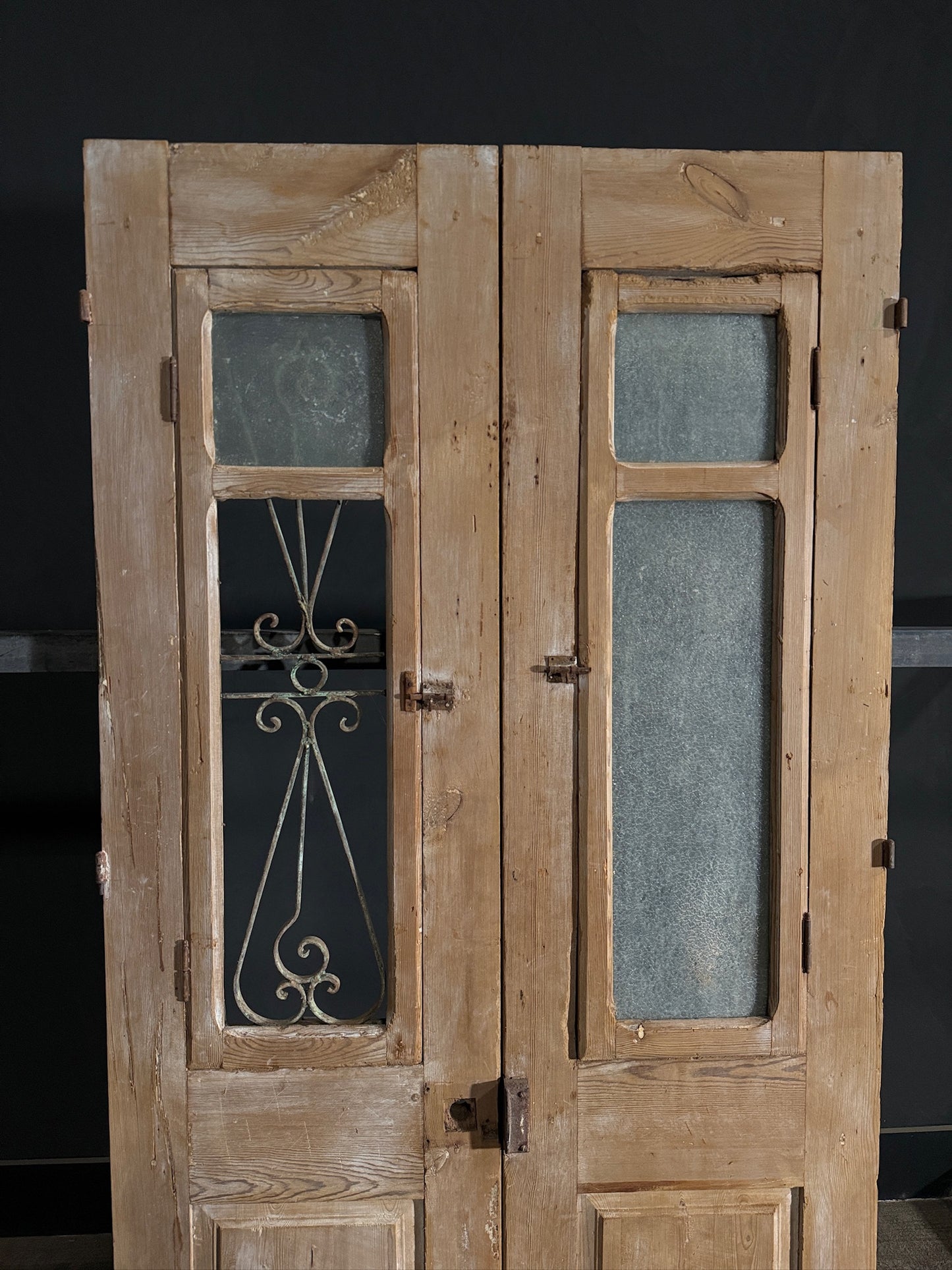 Antique Iron French Doors - 39.5x83.25 - N425