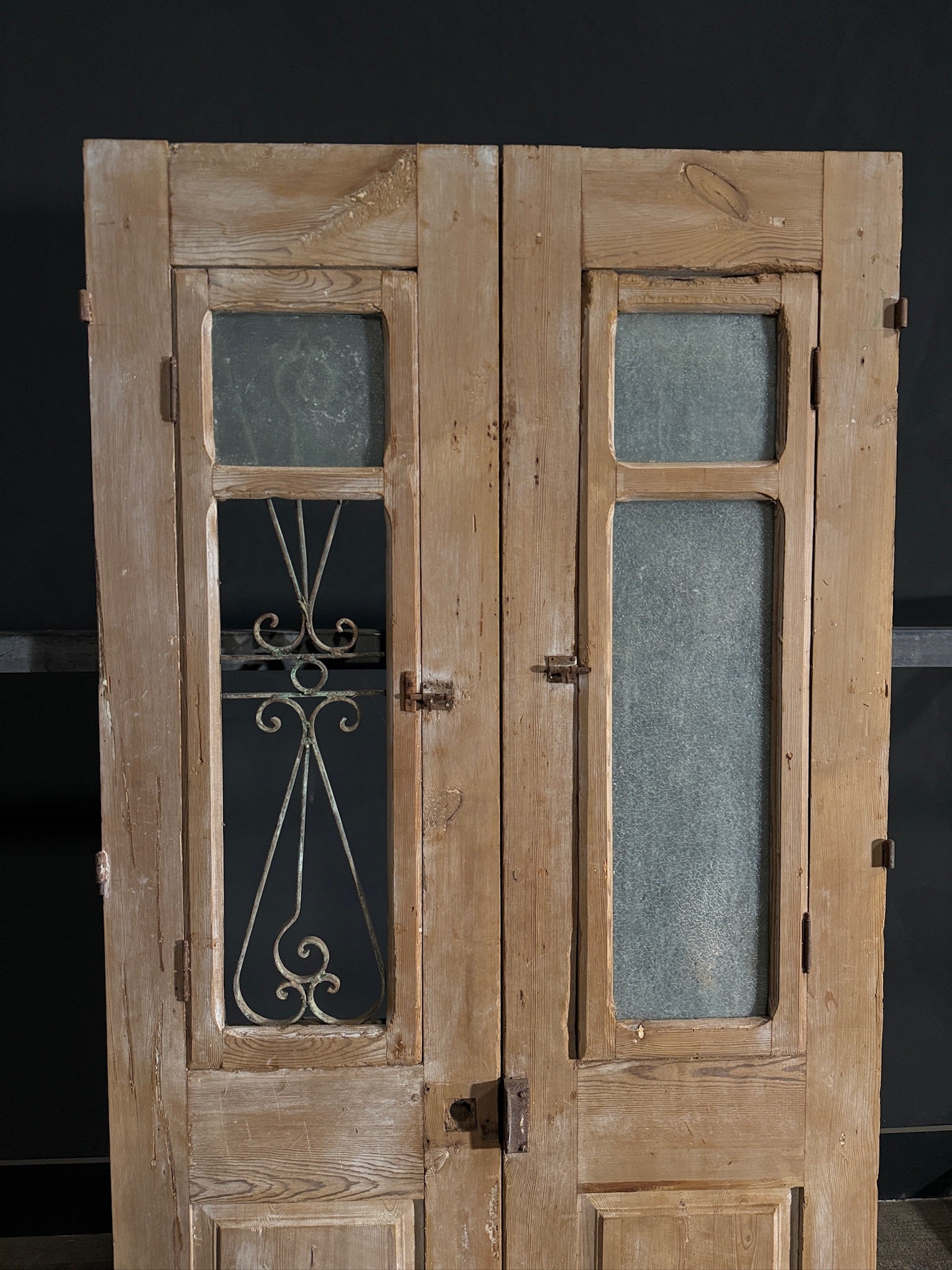 Antique Iron French Doors - 39.5x83.25 - N425