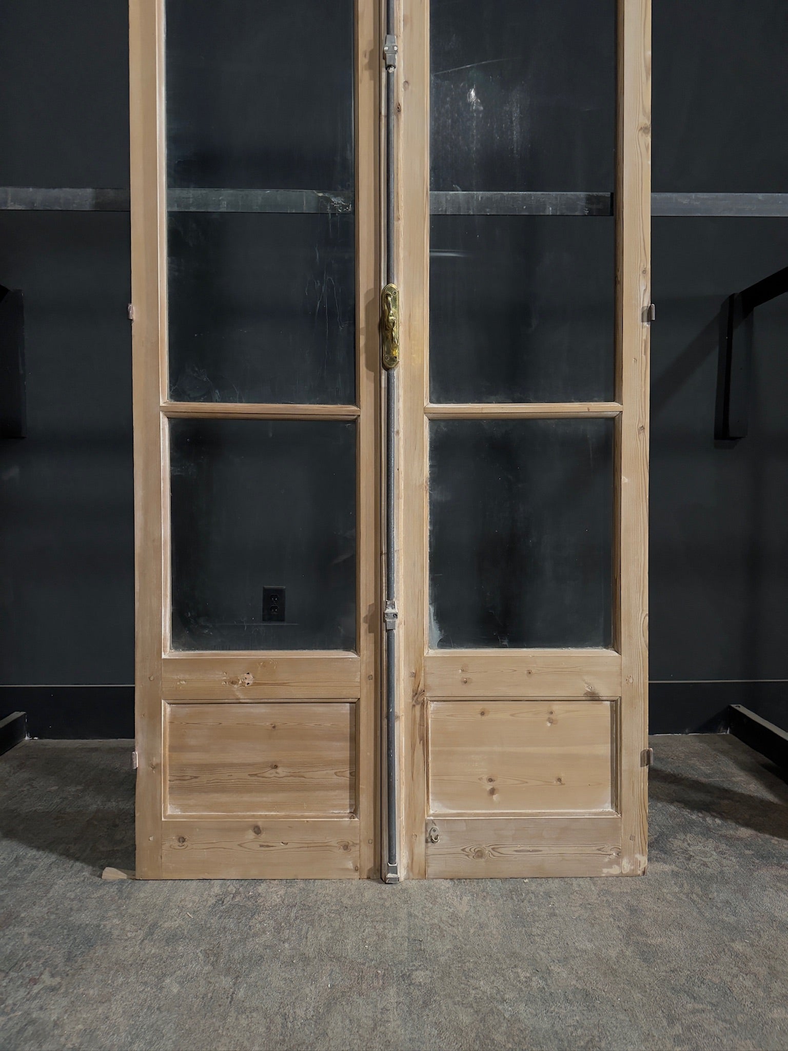 Antique Glass 2 Lite French Doors - 44.25x92.25 - N286