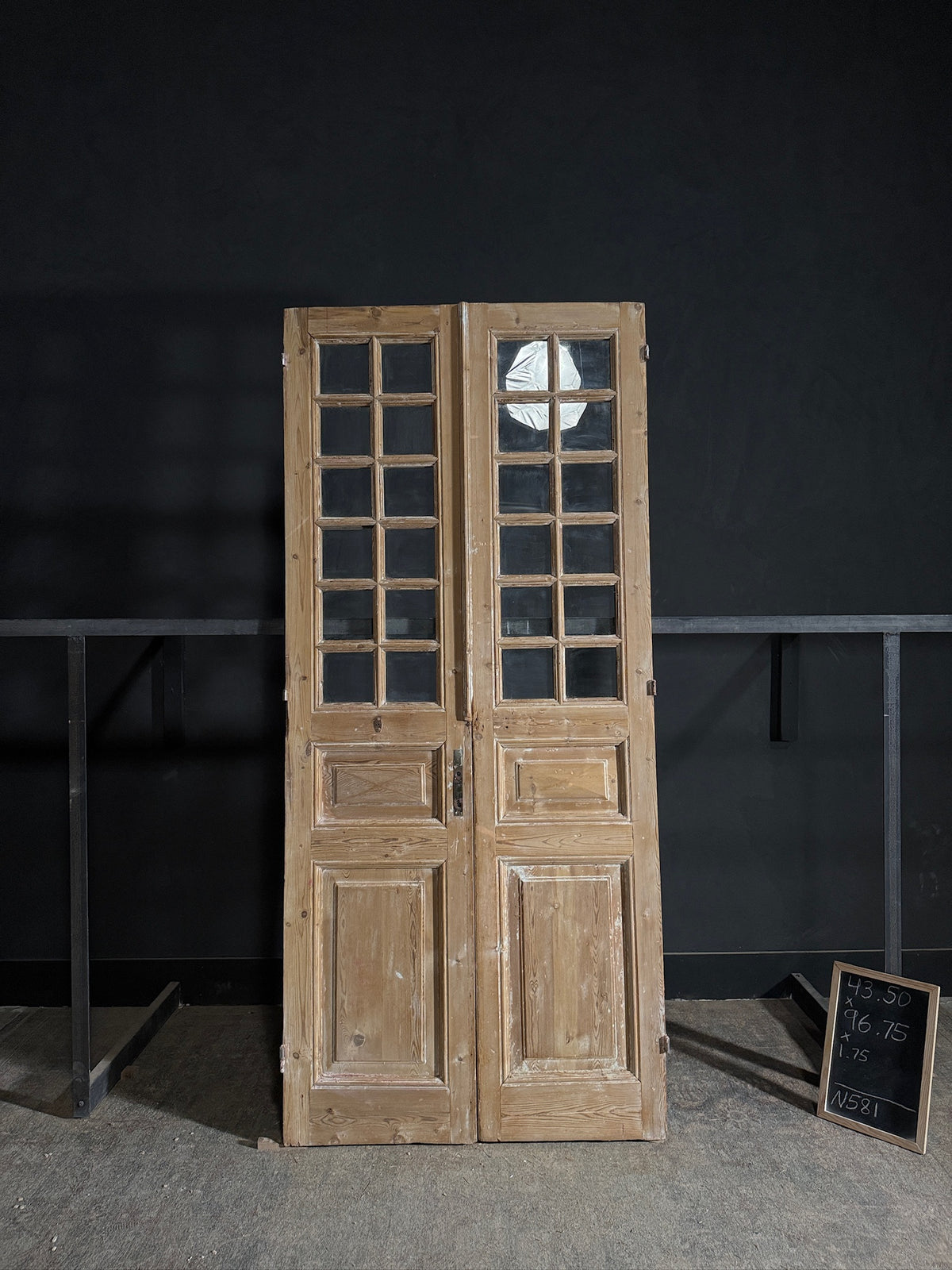 Antique Glass 12 Lite French Doors - 43.5x96.75 - N581
