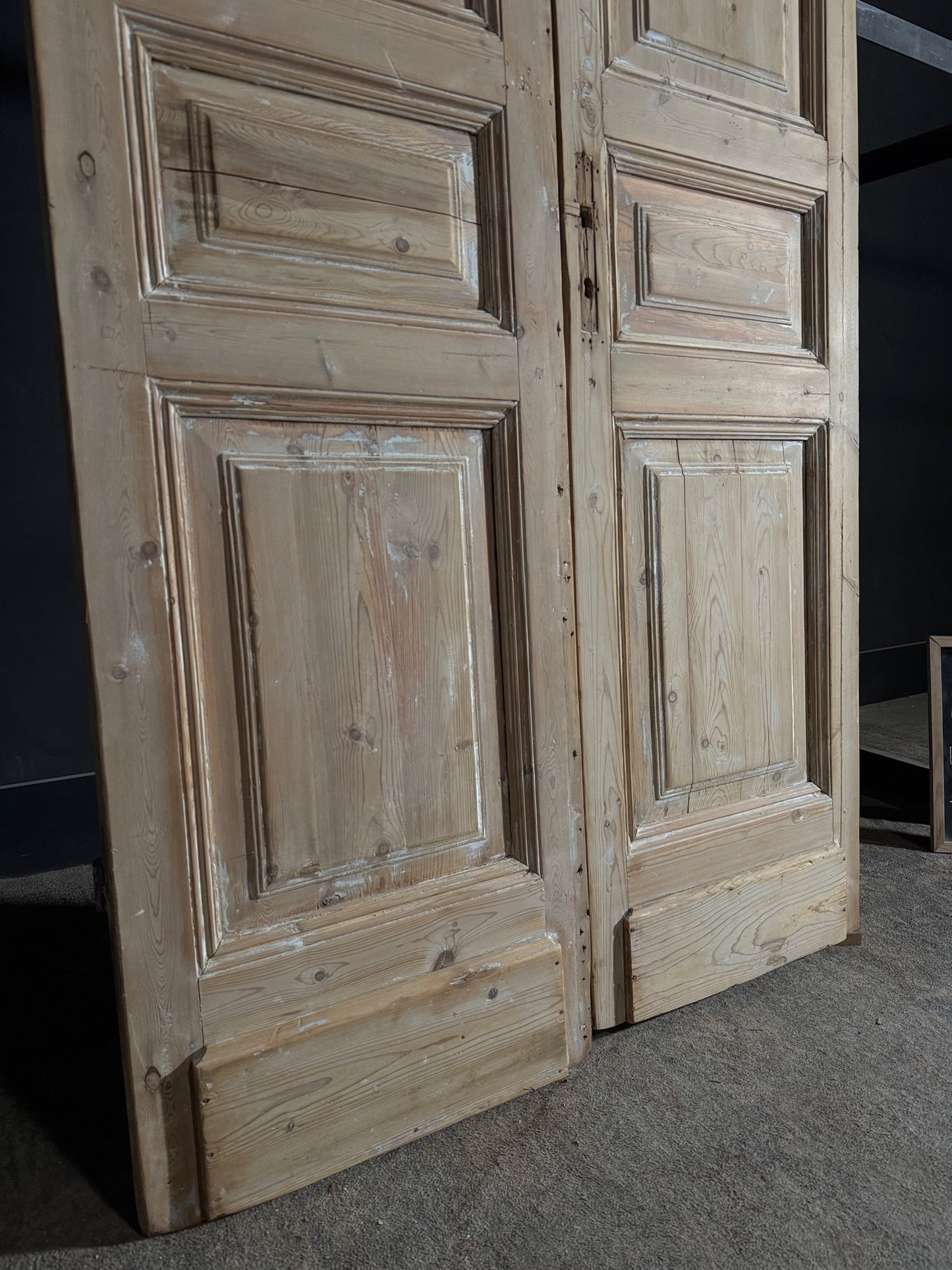 Antique 3 Panel Solid Double Doors - 45.75x103 - N521