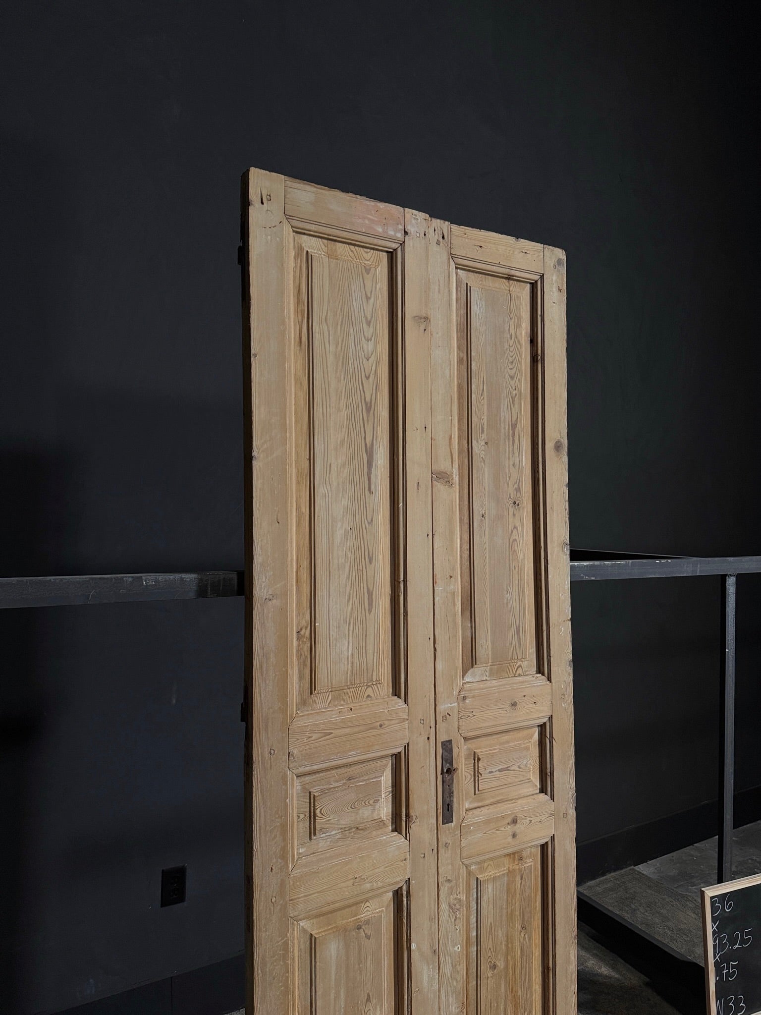 Antique 3 Panel Double Doors - 36x93.25 - N33