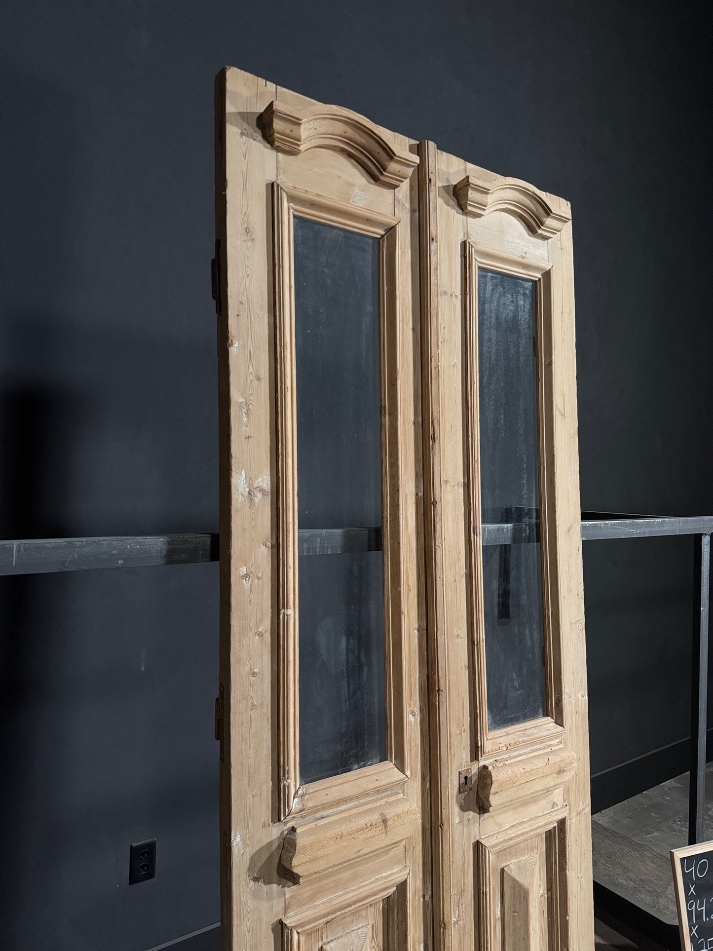 Antique Glass 1 Lite French Doors - 40x94.25 - N106