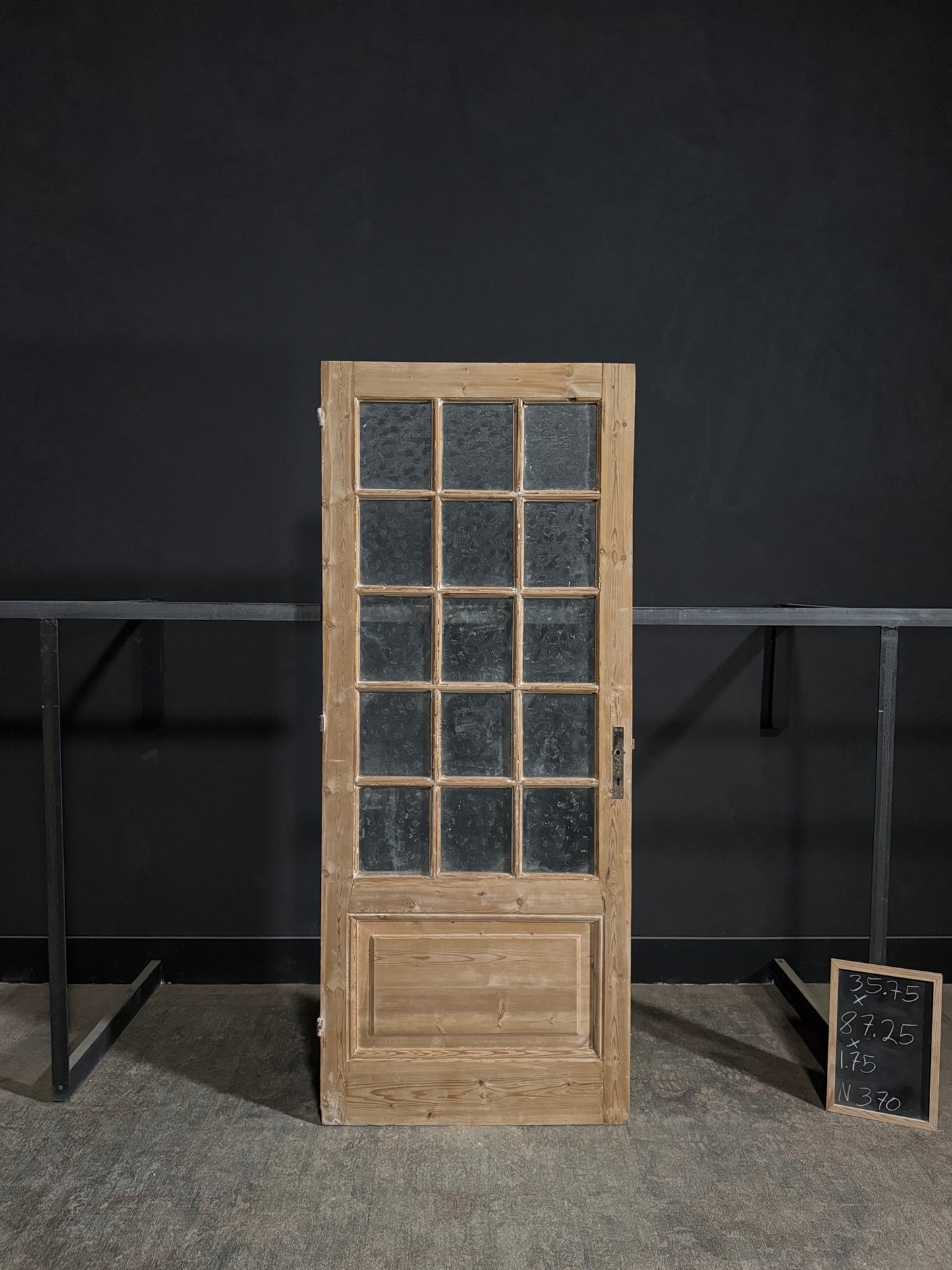 Antique Obscured Glass 15 Lite Single Door - 35.75x87.25 - N370