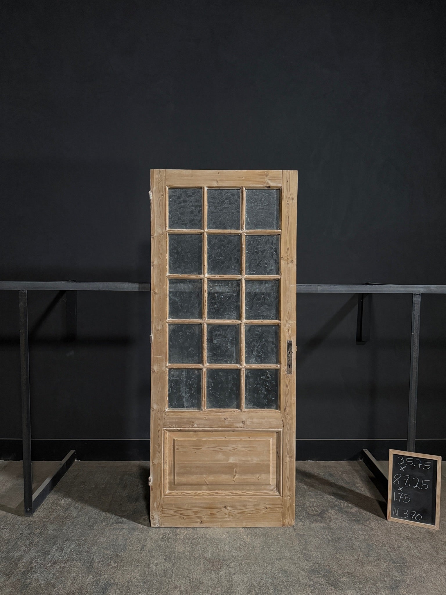 Antique Obscured Glass 15 Lite Single Door - 35.75x87.25 - N370