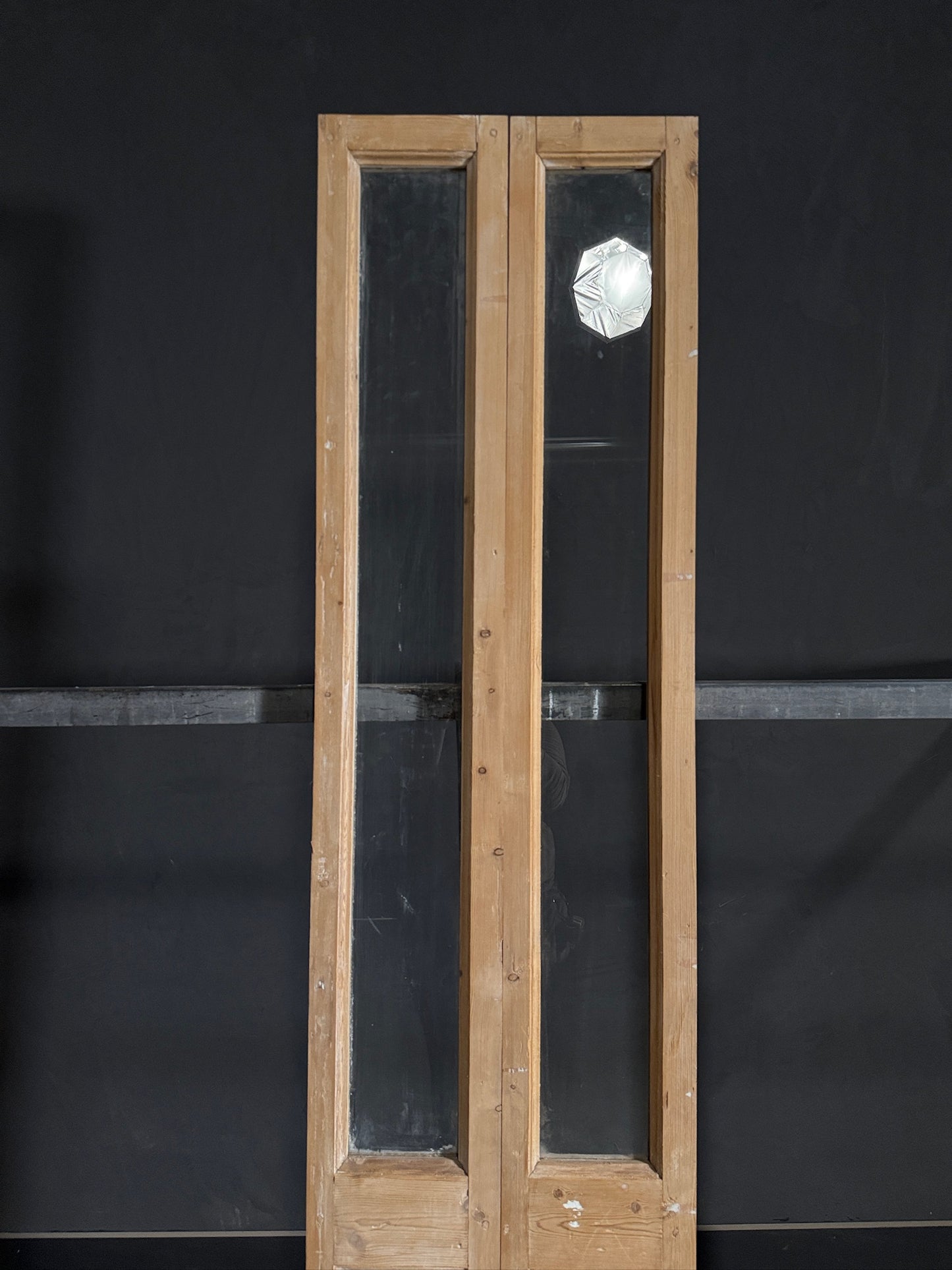 Antique Glass 1 Lite French Doors - 20x90 - N415