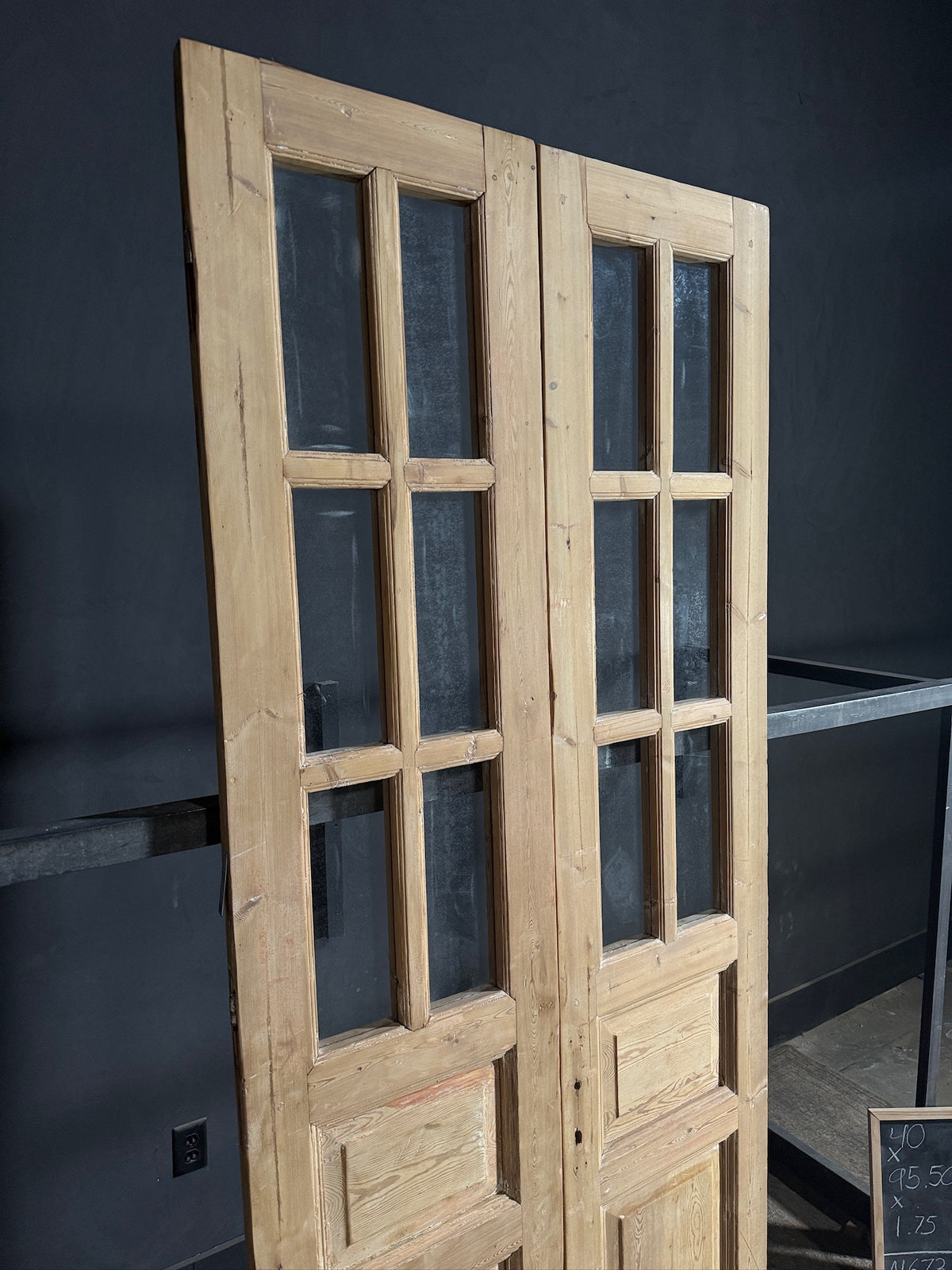 Antique Glass 6 Lite French Doors - 40x95.5 - N673