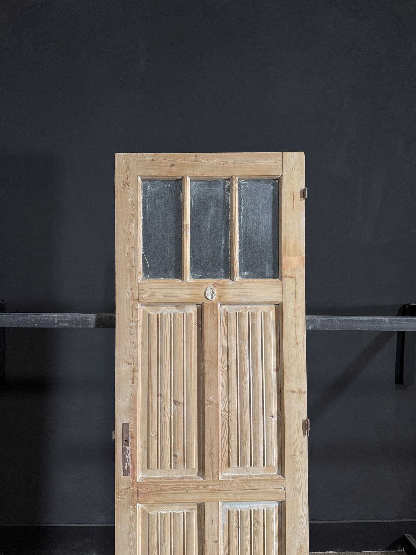 Antique Fluted 3 Lite Single Door - 28x84.25 - N66