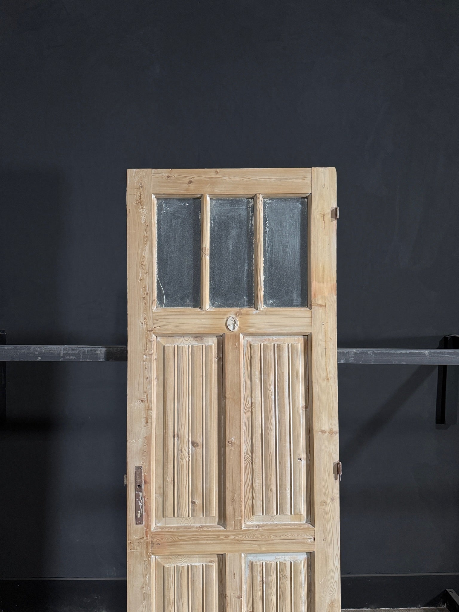 Antique Fluted 3 Lite Single Door - 28x84.25 - N66