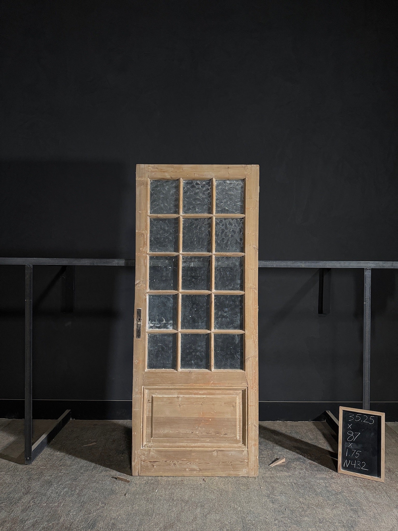 Antique Obscured Glass 15 Lite Single Door - 35.25x87 - N432