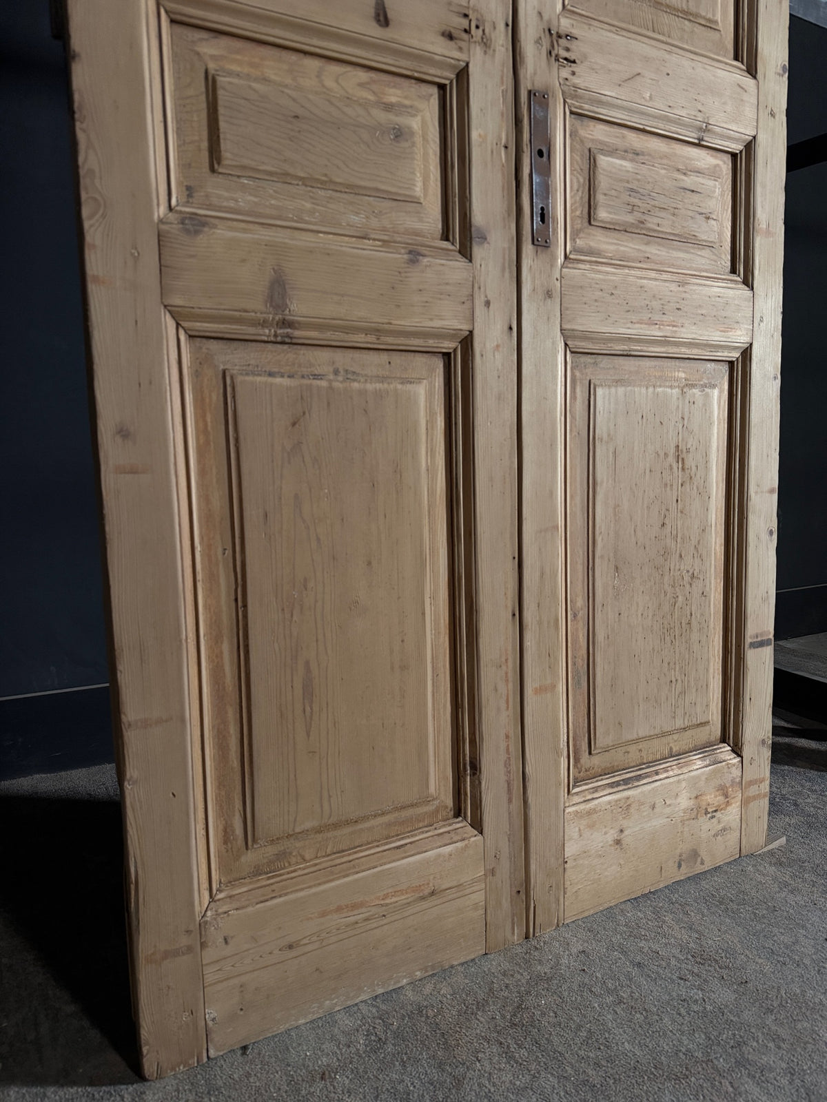 Antique 3 Panel Solid Double Doors - 43.25x98.5 - N522