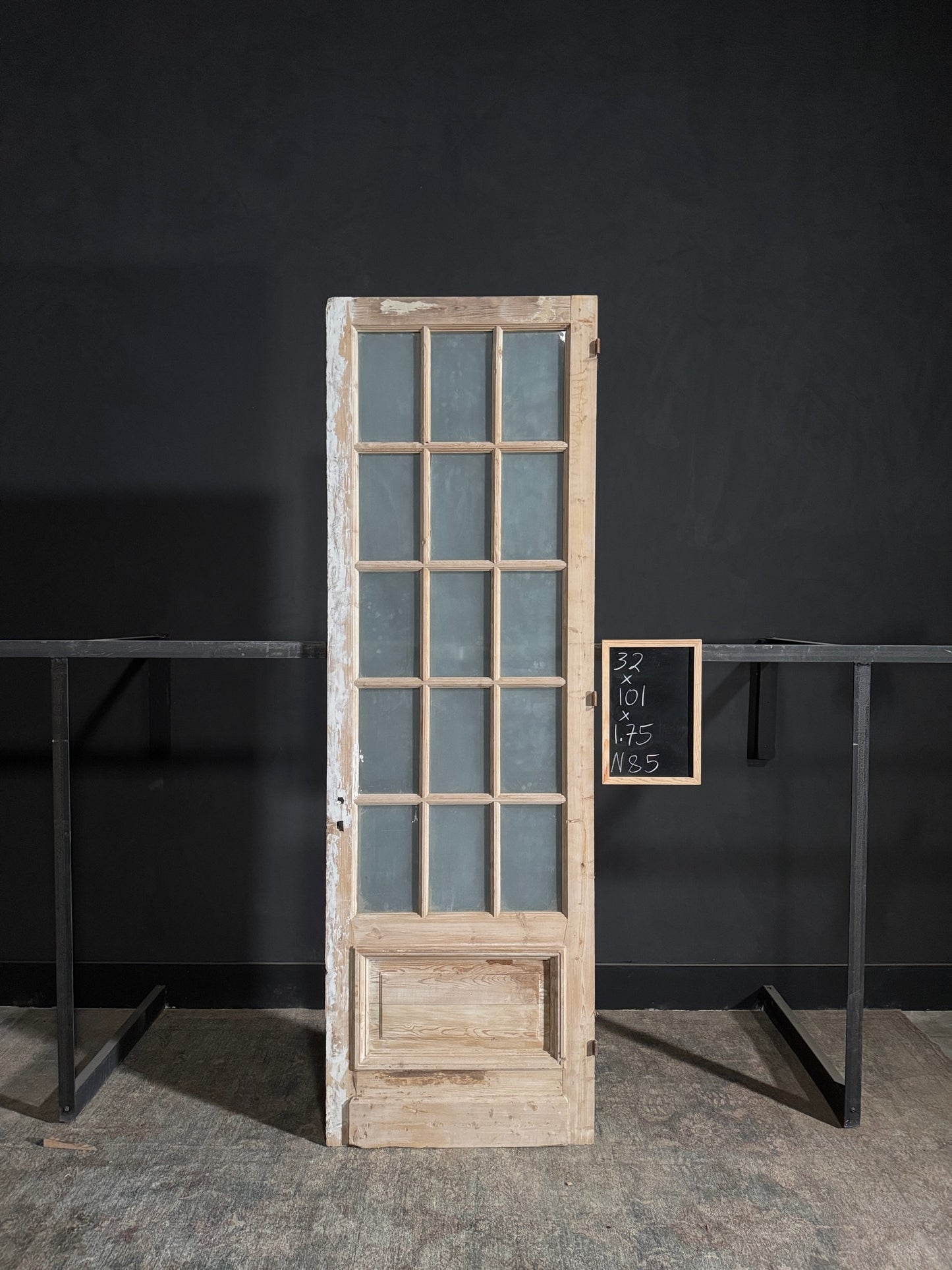 Antique Obscured Glass 15 Lite Single Door - 32x101 - N85