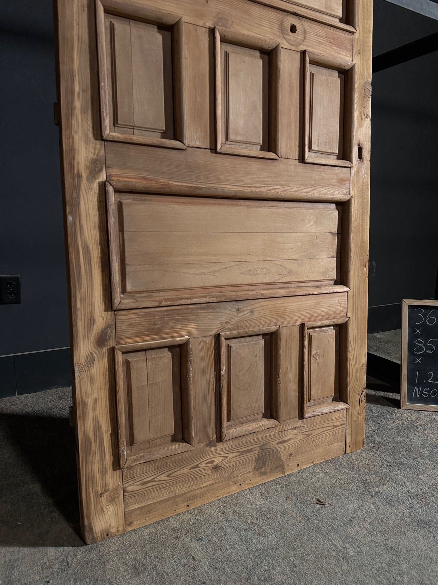 Antique 10 Panel Arched Solid Single Door - 36.5x85 - N504