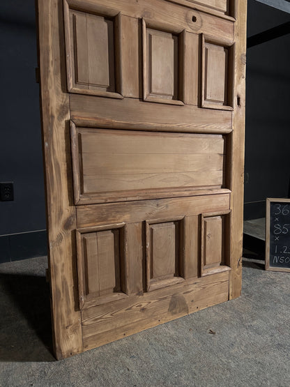 Antique 10 Panel Arched Solid Single Door - 36.5x85 - N504