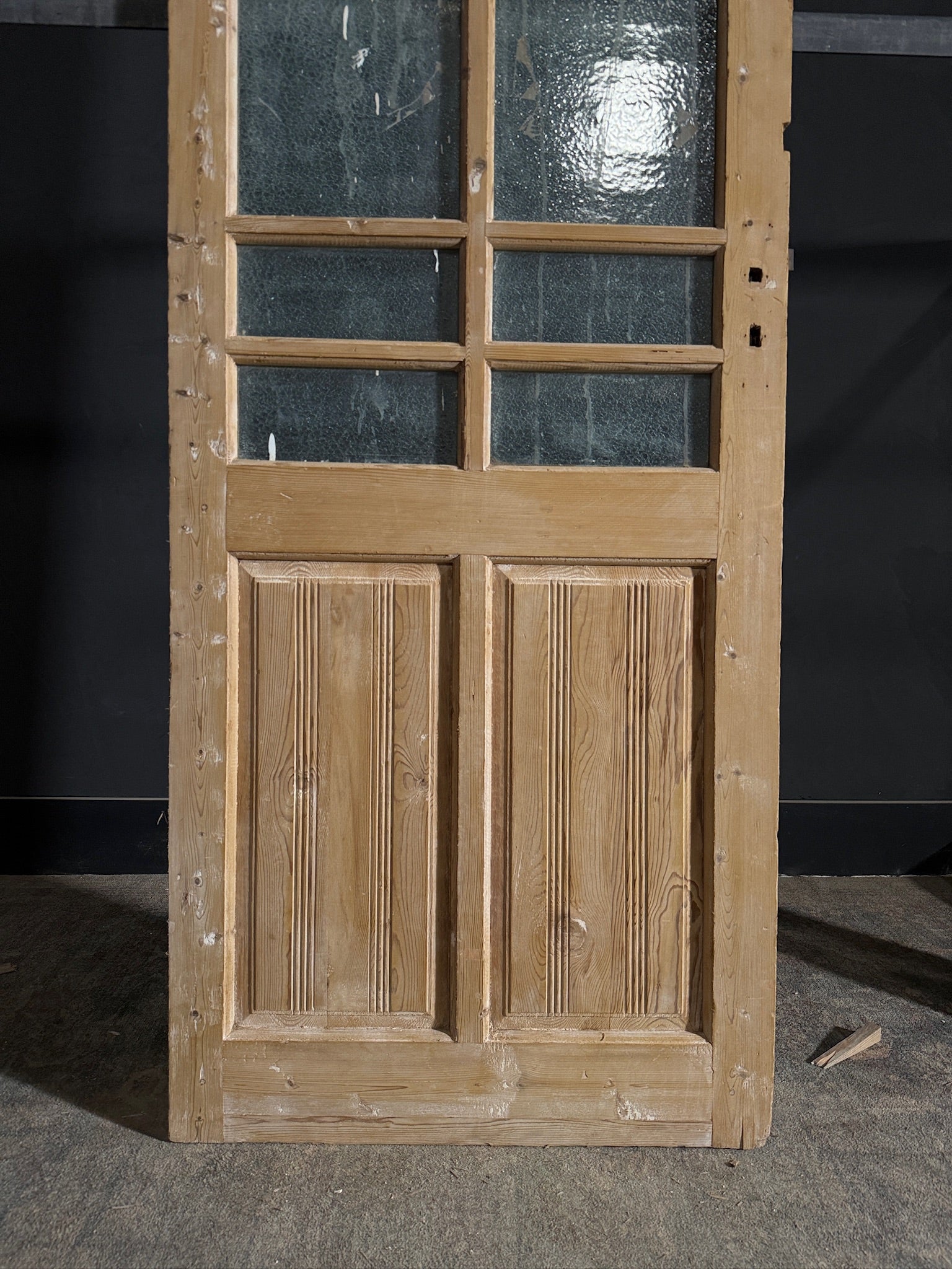 Antique Obscured Glass 6 Lite Single Door - 31.5x81 - N430