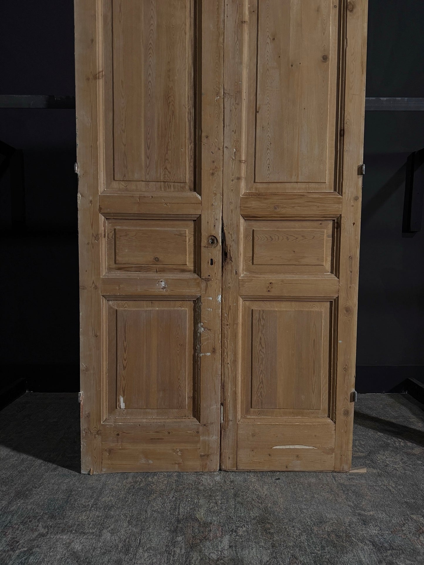 Antique Iron 3 Panel Double Doors - 43.75x85.75 - N22