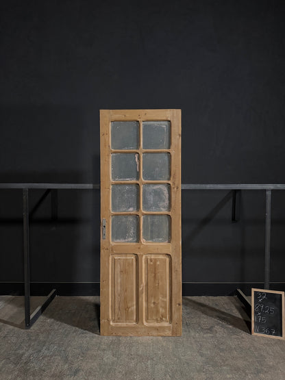 Antique Obscured Glass 8 Lite Single Door - 32x89.25 - N367