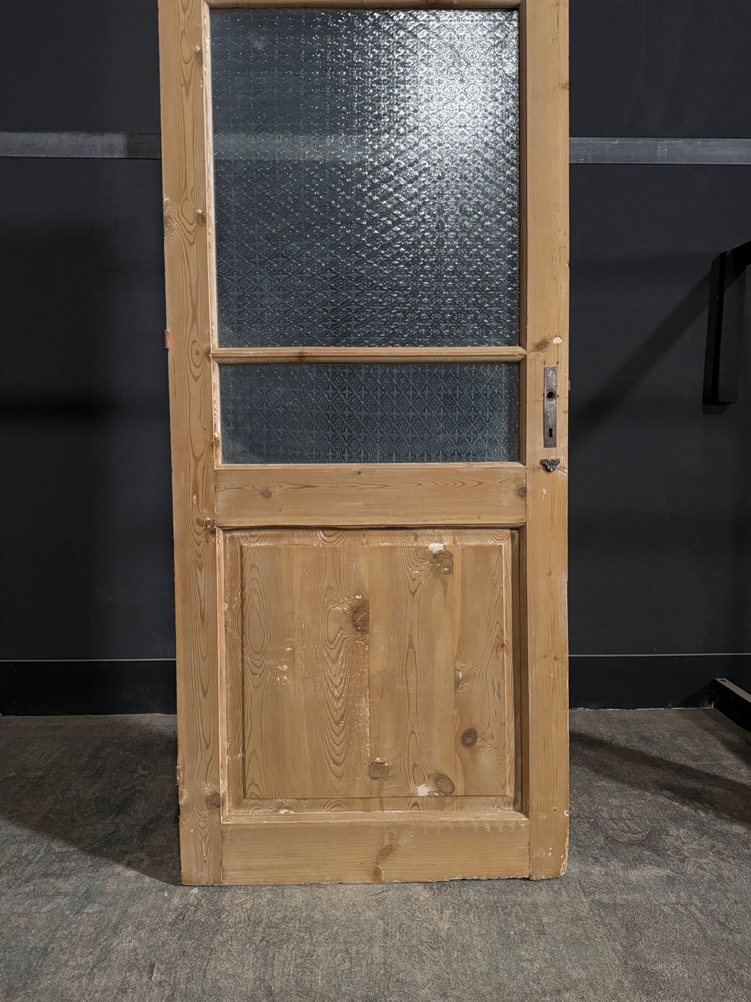 Antique Obscured Glass 4 Lite Single Door - 31.25x86.5 - N380