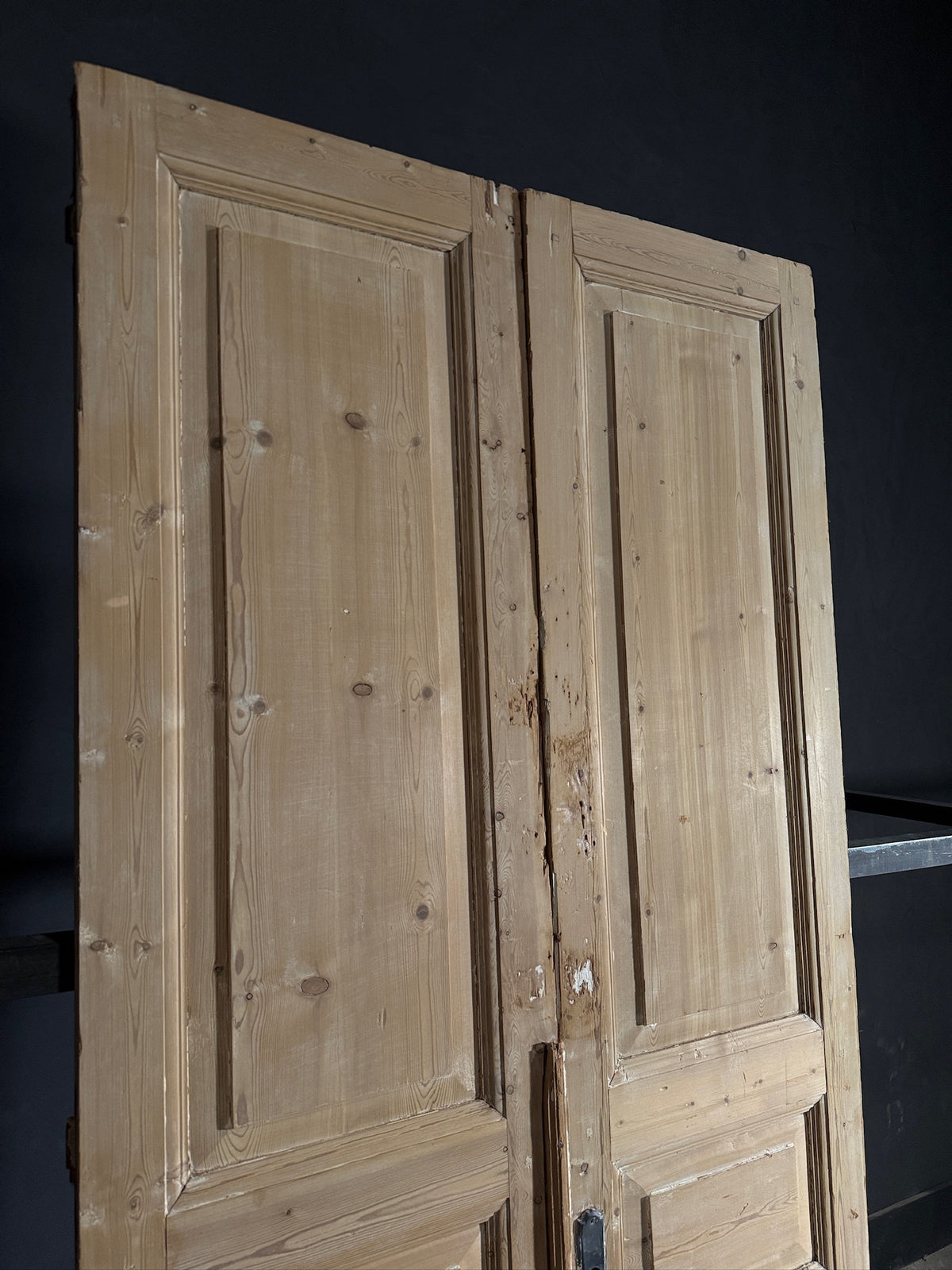 Antique 3 Panel Solid Double Doors - 44x97.5 - N606