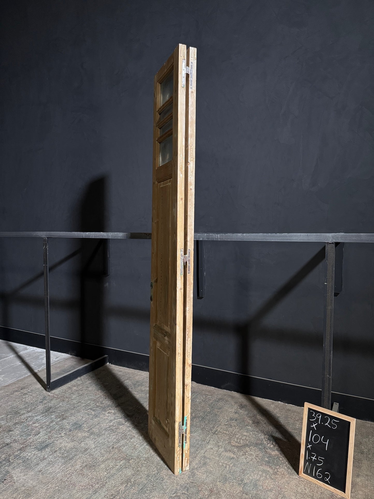 Antique Obscured Glass 2 Lite French Doors - 39.25x104 - N162