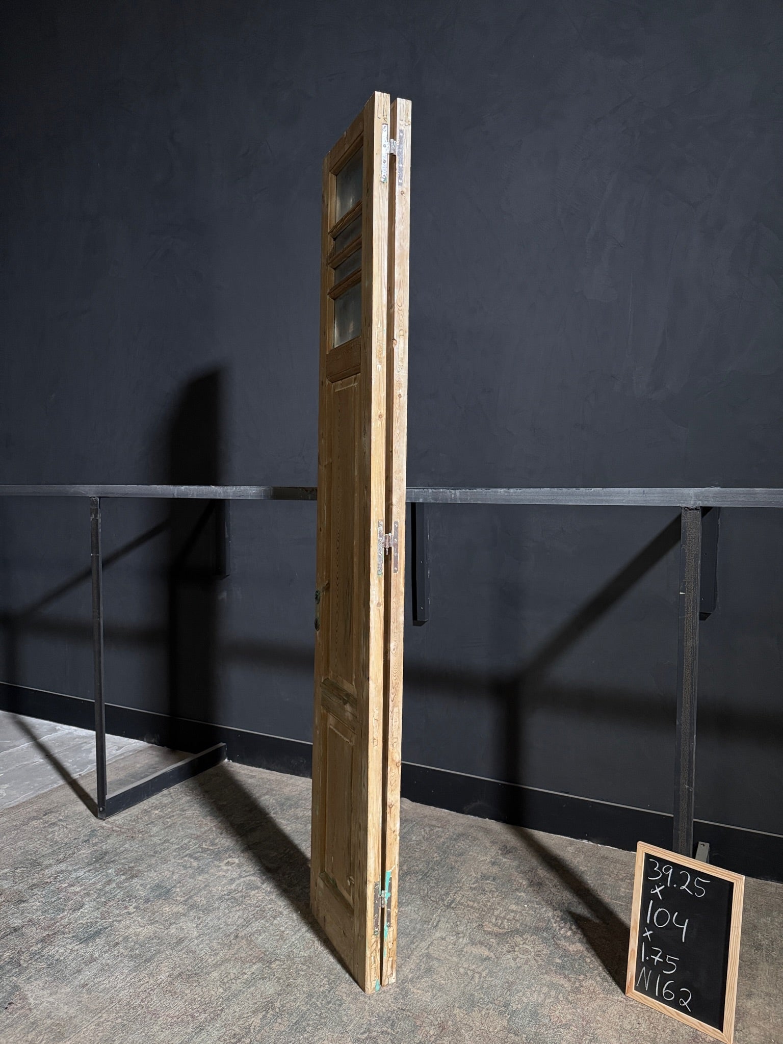 Antique Obscured Glass 2 Lite French Doors - 39.25x104 - N162