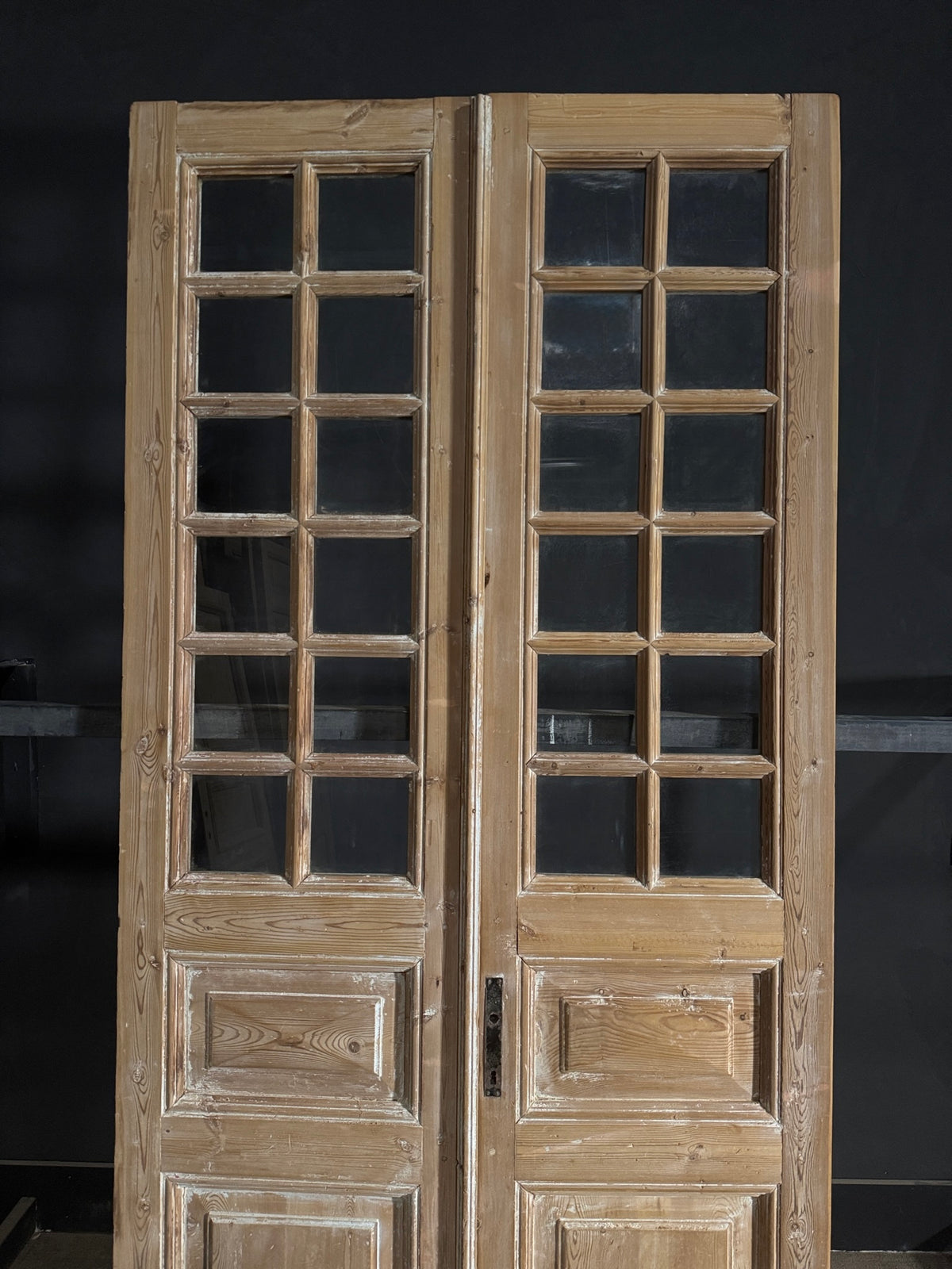 Antique Glass 12 Lite French Doors - 43.5x97.5 - N541
