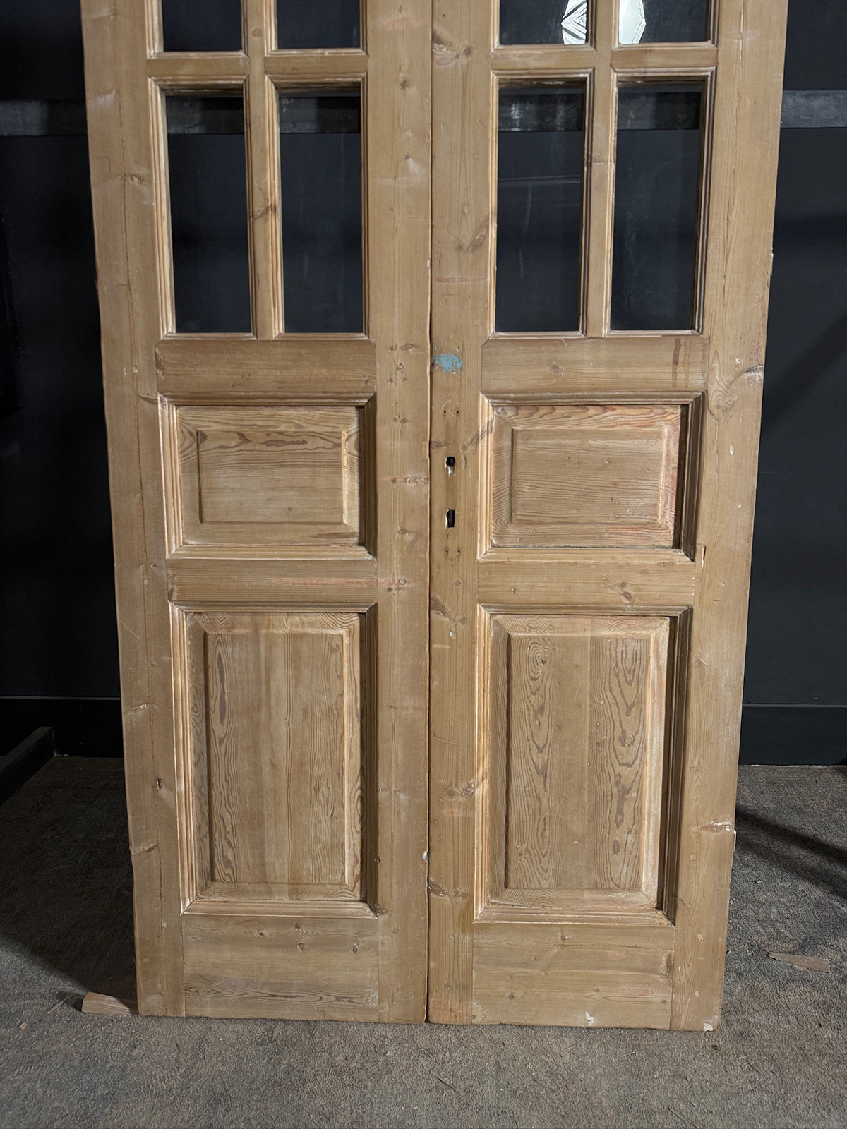 Antique Glass 6 Lite French Doors - 40x95.5 - N674