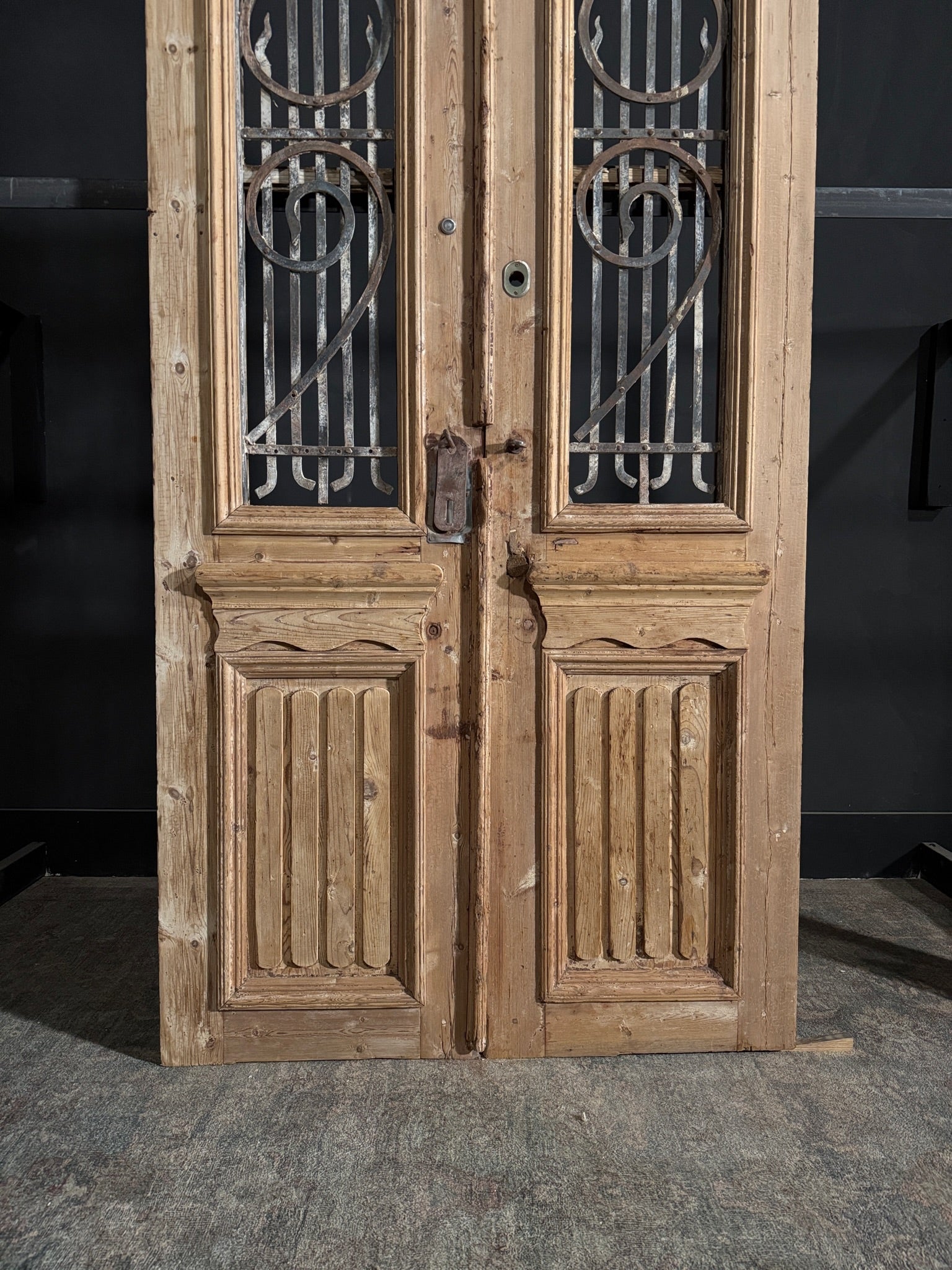 Antique Iron French Doors - 43.75x92 - N101