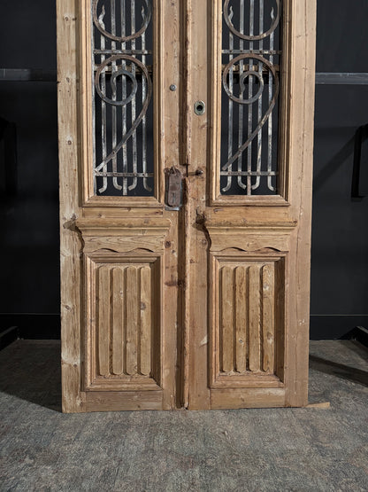 Antique Iron French Doors - 43.75x92 - N101