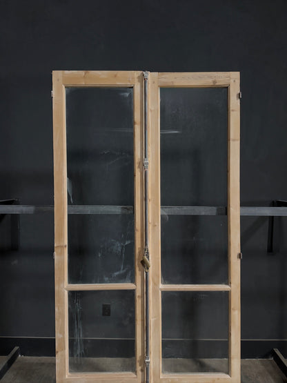 Antique Solid Double Doors - 44.25x92 - N315