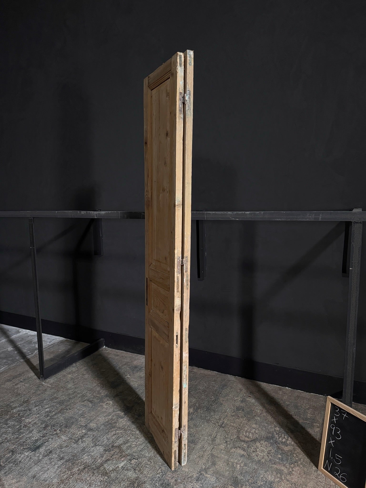 Antique Iron 3 Panel Double Doors - 37x93 - N26