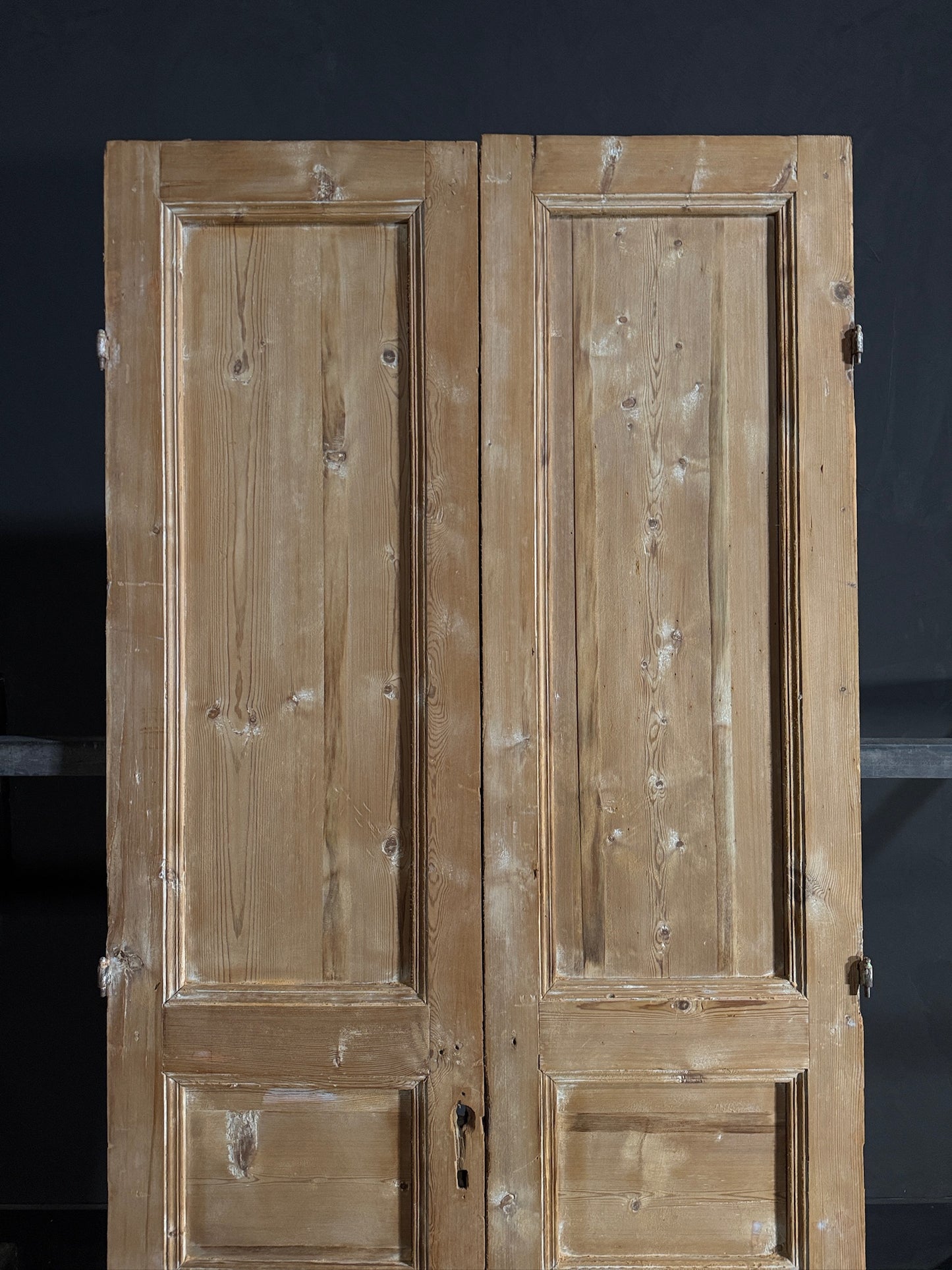 Antique 3 Panel Solid Double Doors - 41.5x94 - N647