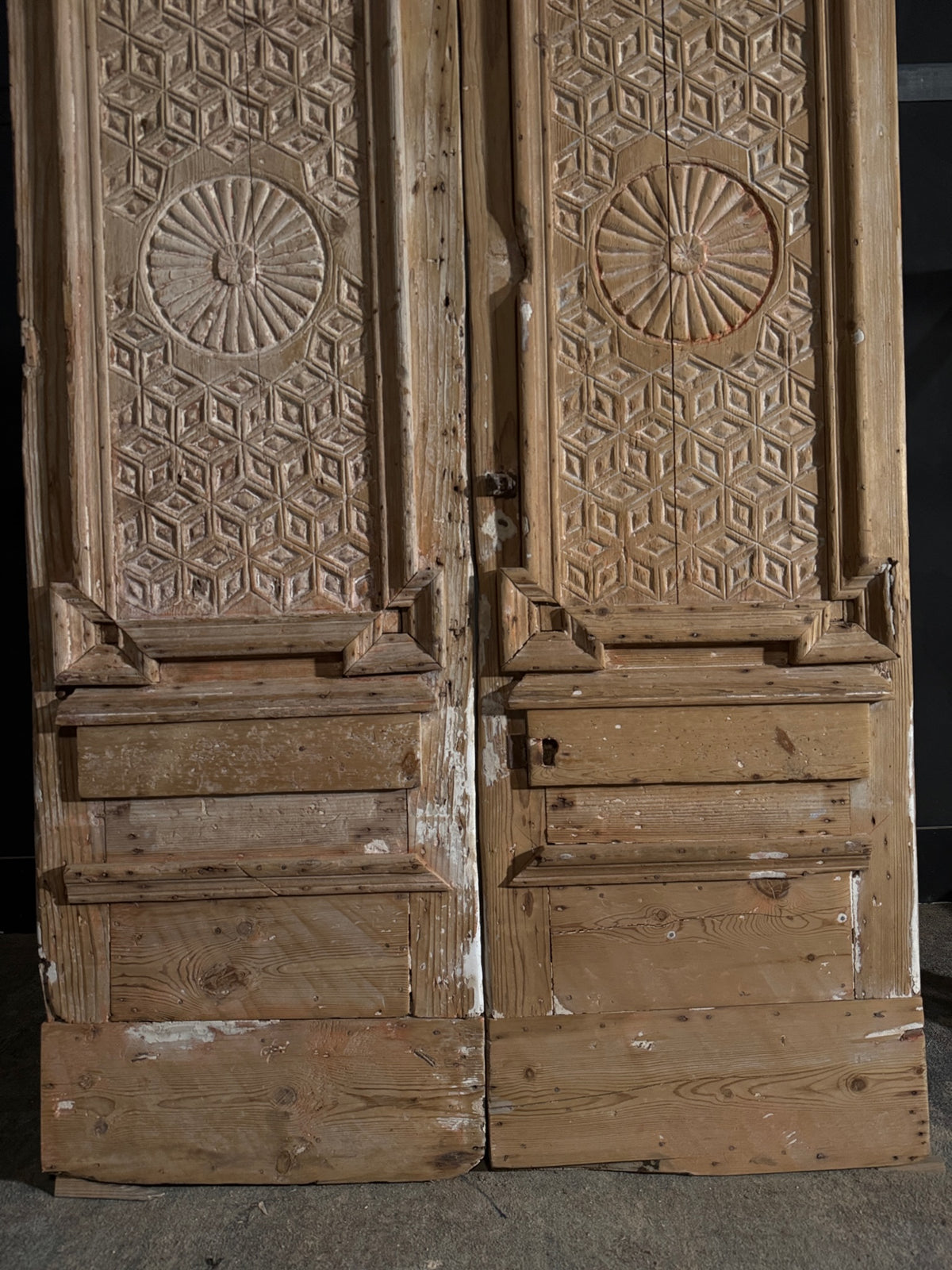 Antique Carved Double Doors - 47x80 - N540