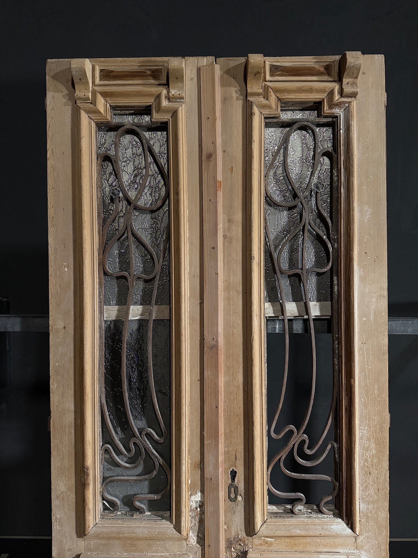Antique Iron French Doors - 42x92.25 - N424
