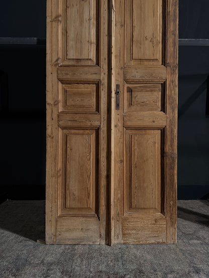 Antique Iron 3 Panel Double Doors - 37.75x93 - N13