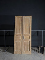 Antique 3 Panel Solid Double Doors - 43x96.25 - N536