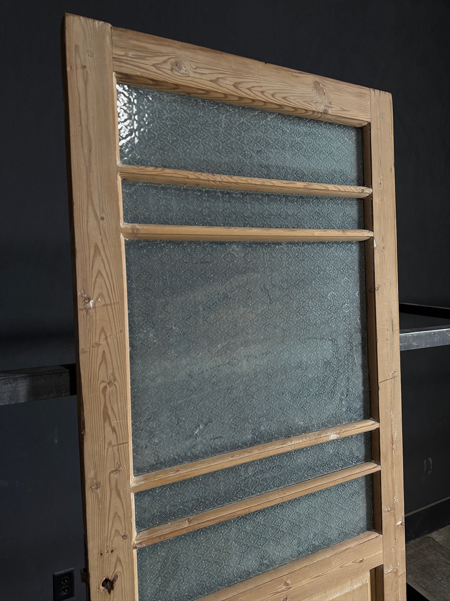 Antique Obscured Glass Single Door - 32.5x84.5 - N466